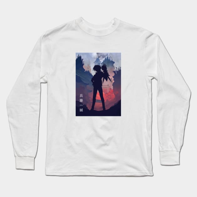 Issei Hyoudou - Minimaist Long Sleeve T-Shirt by The Artz